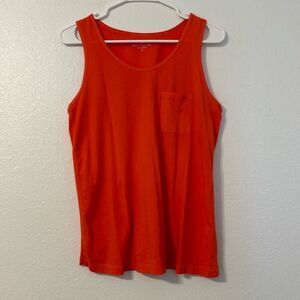 J Crew Tank Top Crew Neck Womens Sm Vibrant Breathable Festival Orange Vacation